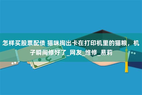 怎样买股票配债 猫咪掏出卡在打印机里的猫粮，机子瞬间修好了_网友_维修_易莉