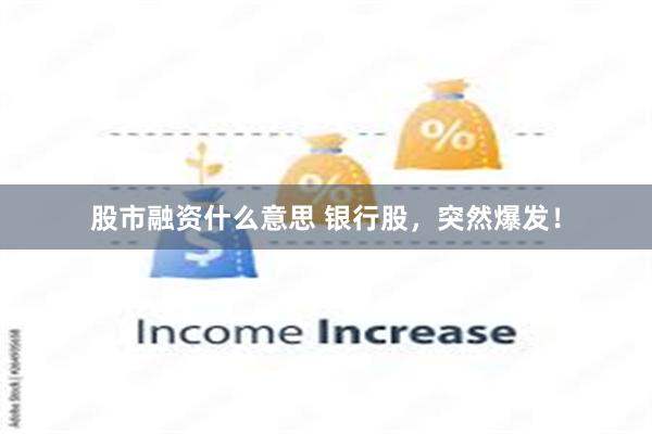 股市融资什么意思 银行股，突然爆发！