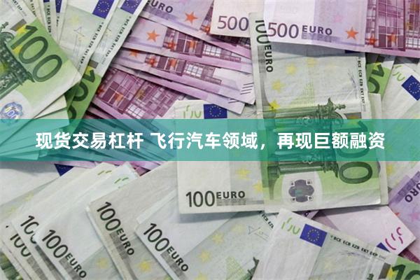 现货交易杠杆 飞行汽车领域，再现巨额融资