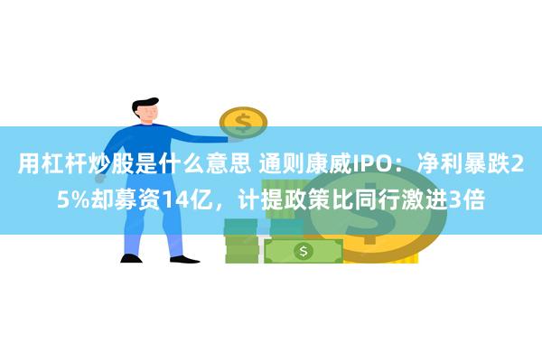 用杠杆炒股是什么意思 通则康威IPO：净利暴跌25%却募资14亿，计提政策比同行激进3倍