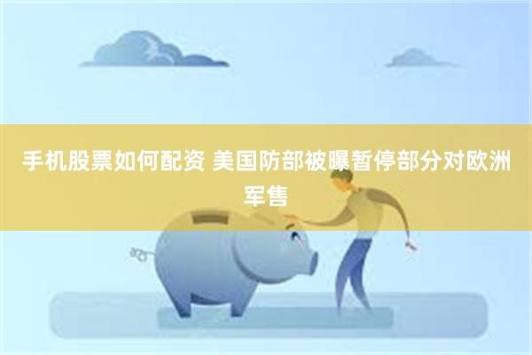 手机股票如何配资 美国防部被曝暂停部分对欧洲军售