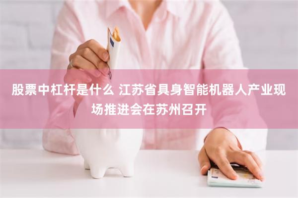 股票中杠杆是什么 江苏省具身智能机器人产业现场推进会在苏州召开